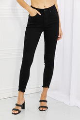 Judy Blue – Mila – Skinny-Jeans in voller Größe mit hohem Bund und Haifischsaum